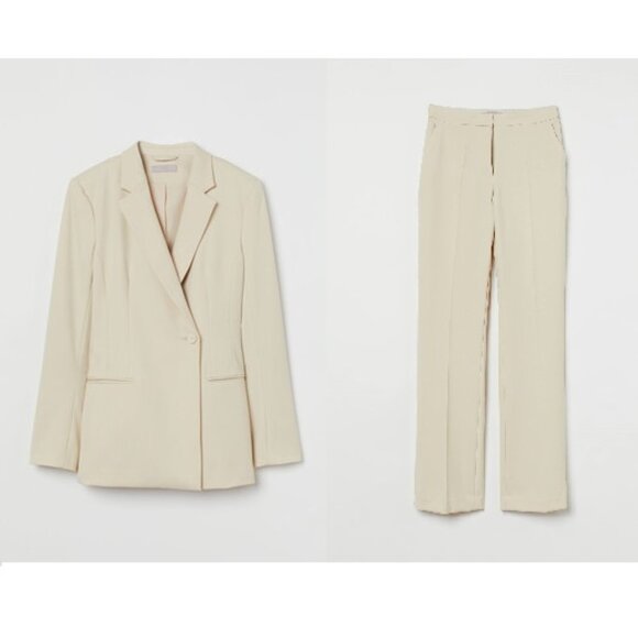 NWT H&M Double-breasted Hourglass Blazer & Pants Suit Set - Picture 1 of 8